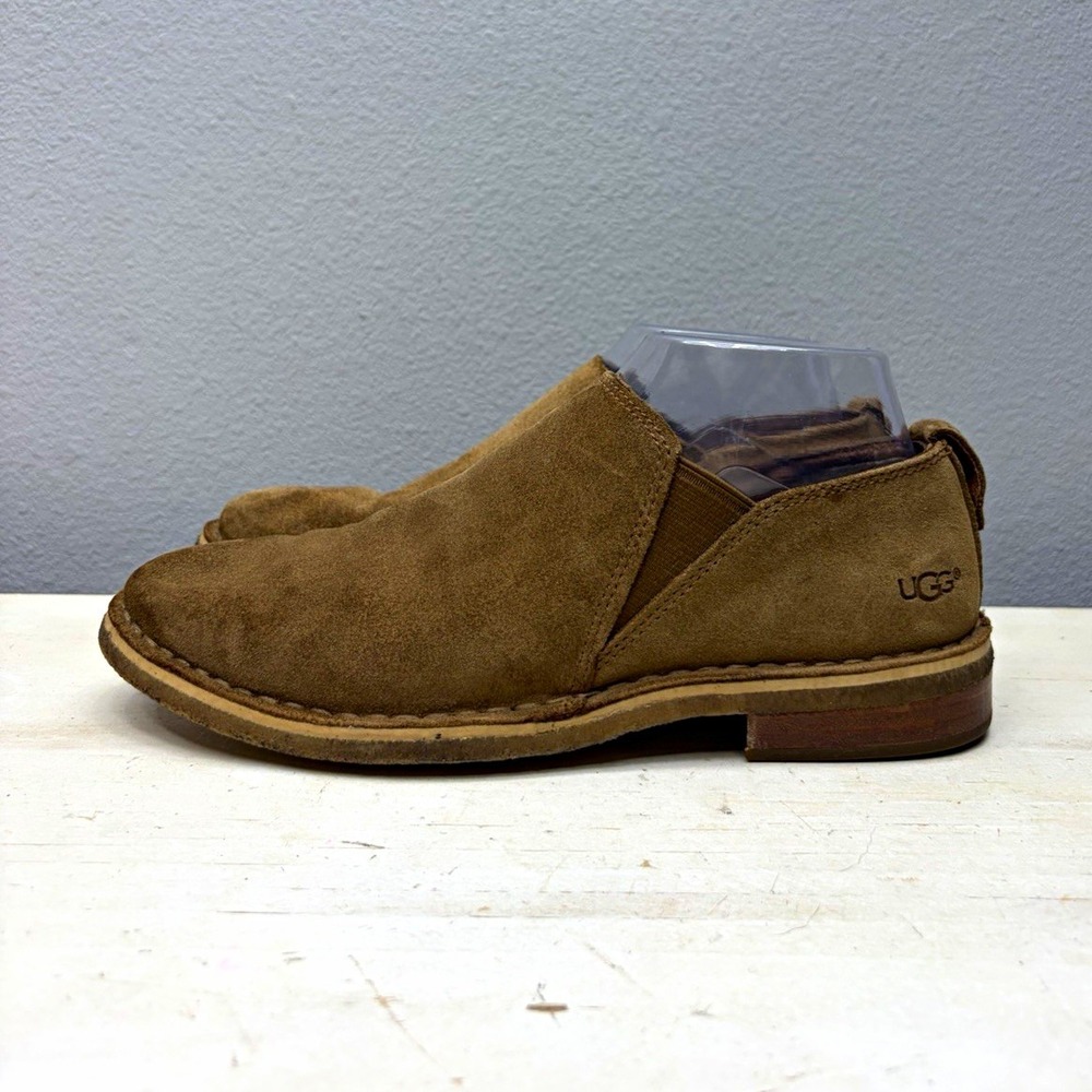 UGG Brown Suede Camellia Slip On Shoes Size 8